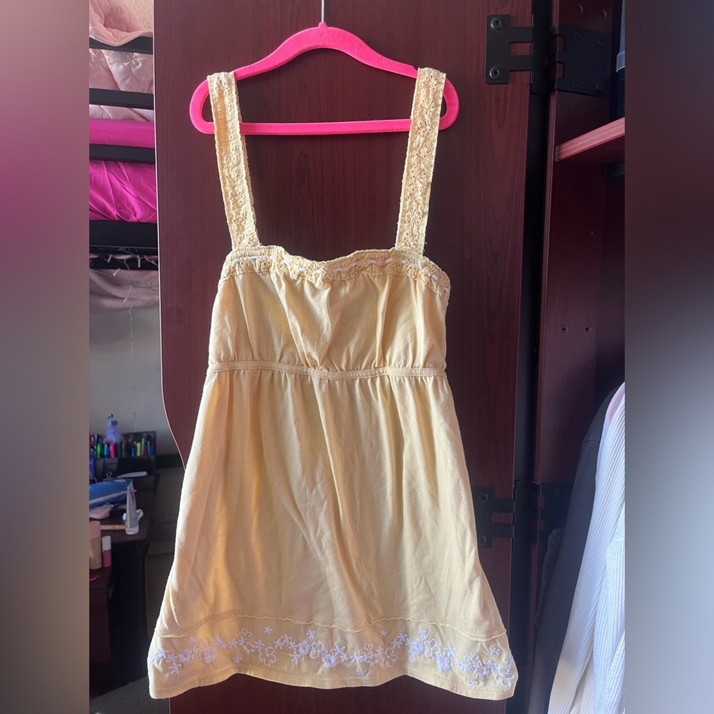 vintage yellow baby doll top